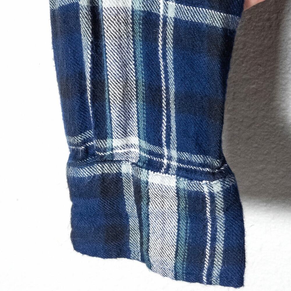 Kendall & Kylie Flannel Shirt Size S Blue Plaid Button Up Casual Top - Picture 8 of 11